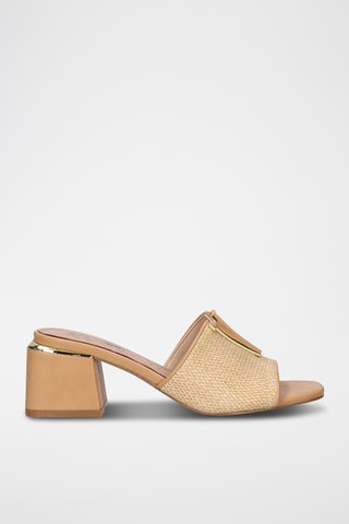 Mules à talons - Beige