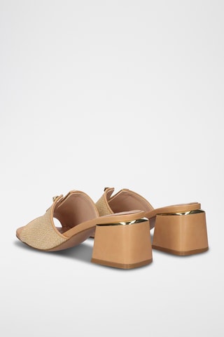 Mules à talons - Beige