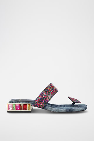 Mules à talons - Bleu