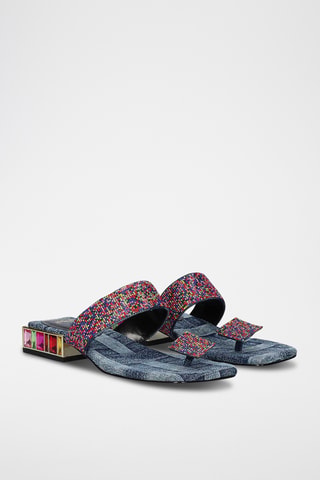Mules à talons - Bleu