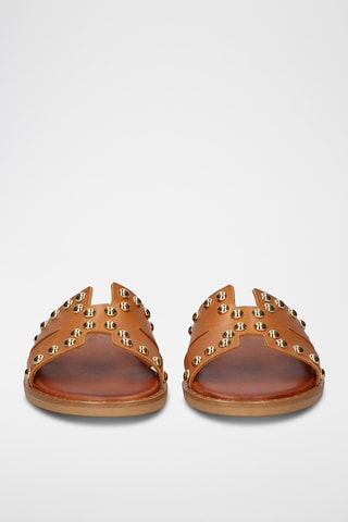 Mules en cuir - Marron