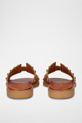 Mules en cuir - Marron
