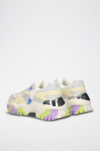Baskets plateformes - Blanc et jaune