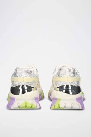 Baskets plateformes - Blanc et jaune