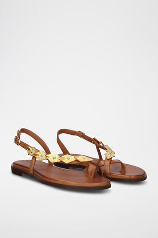 Sandales en cuir - Marron