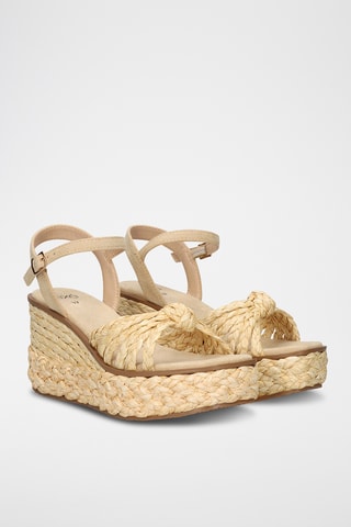 Sandales compensées - Beige