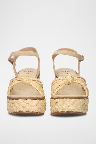 Sandales compensées - Beige