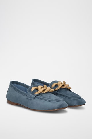 Mocassins en cuir - Bleu