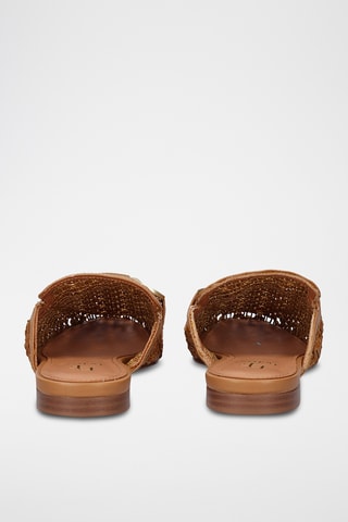 Mules en cuir - Camel