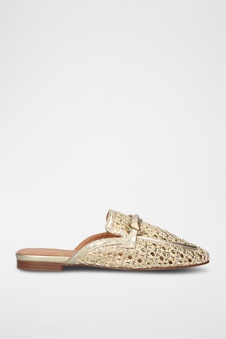 Mules en cuir - Doré