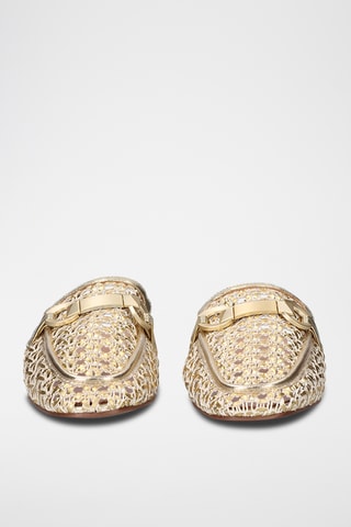 Mules en cuir - Doré