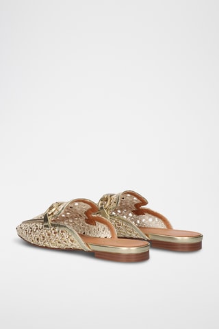 Mules en cuir - Doré