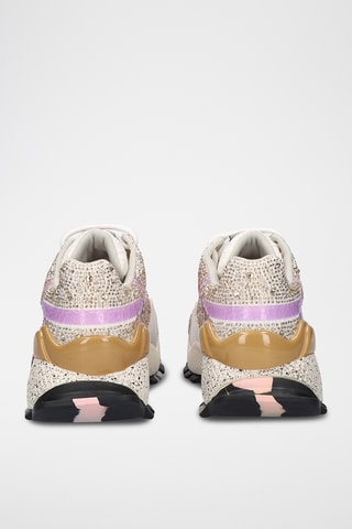 Sneakers en cuir - Doré et violet
