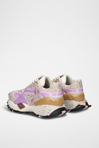 Sneakers en cuir - Doré et violet