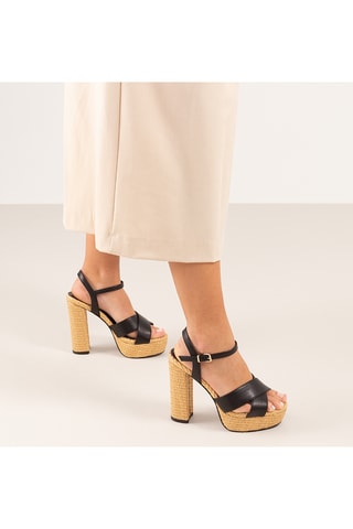 Sandales à talons - Noir