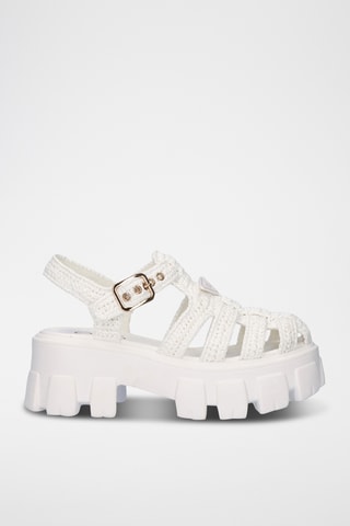 Sandales plateformes en cuir - Blanc