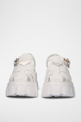 Sandales plateformes en cuir - Blanc