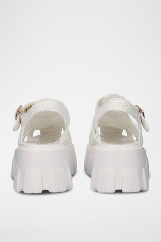 Sandales plateformes en cuir - Blanc
