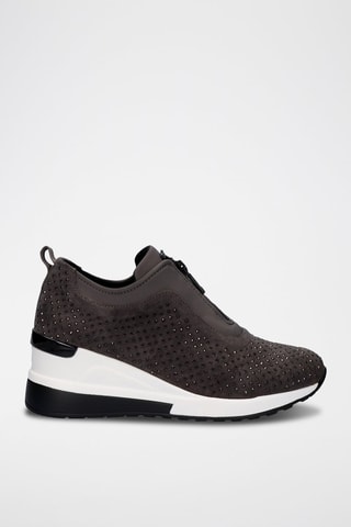 Baskets-chaussettes compensées - Gris