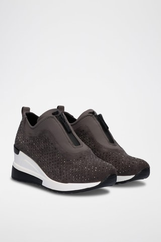 Baskets-chaussettes compensées - Gris