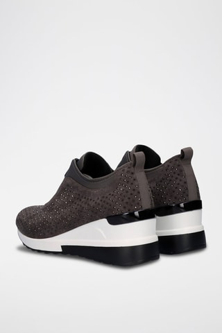 Baskets-chaussettes compensées - Gris