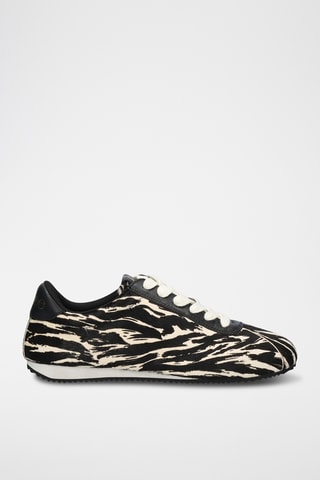 Baskets en cuir - Blanc et noir