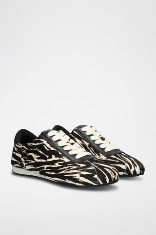 Baskets en cuir - Blanc et noir