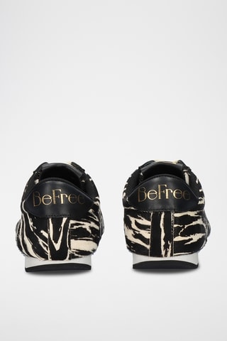Baskets en cuir - Blanc et noir