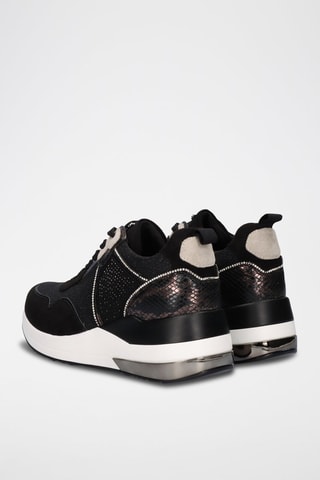Sneakers plateformes - Noir et argenté