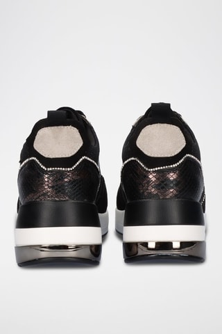 Sneakers plateformes - Noir et argenté
