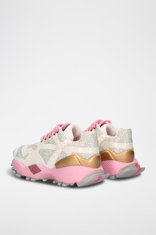 Baskets en cuir - Blanc et rose