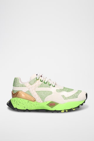 Baskets en cuir - Blanc et vert