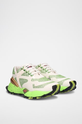 Baskets en cuir - Blanc et vert