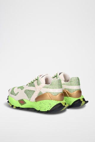 Baskets en cuir - Blanc et vert