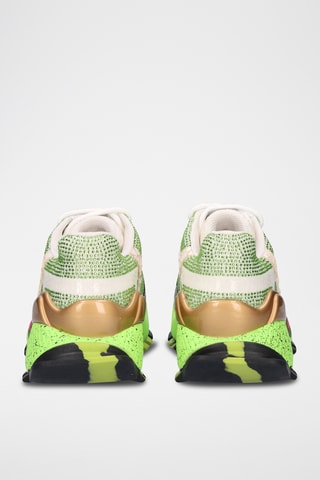 Baskets en cuir - Blanc et vert