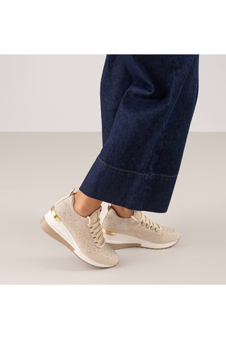 Baskets compensées - Beige