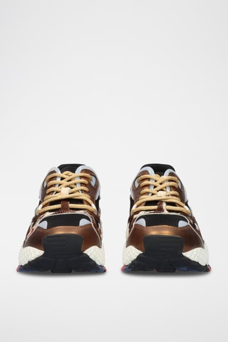 Baskets en cuir - Marron et noir