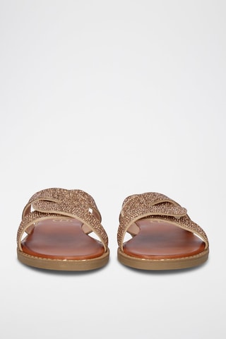 Mules pailletées - Doré