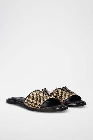 Mules - Beige et noir