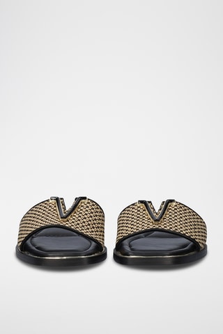 Mules - Beige et noir