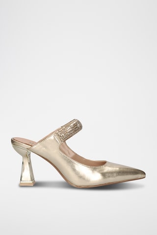 Mules à talons - Doré