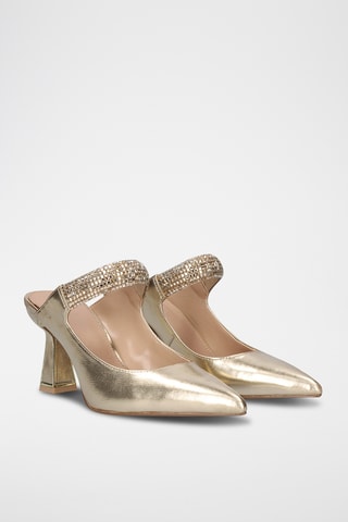 Mules à talons - Doré