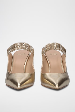 Mules à talons - Doré
