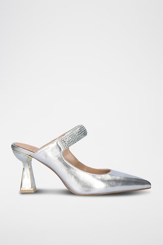 Mules à talons - Argenté