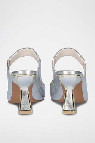 Mules à talons - Argenté