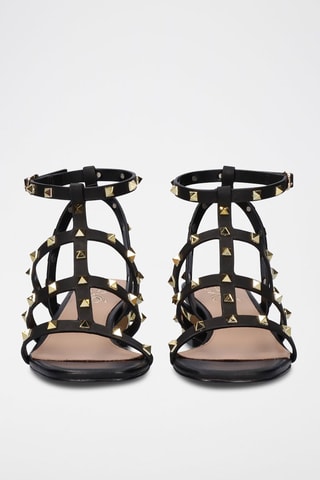 Sandales à talons - Noir et doré