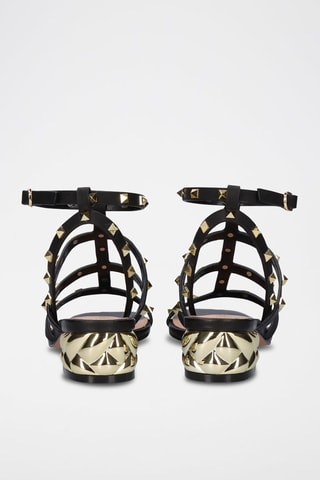 Sandales à talons - Noir et doré