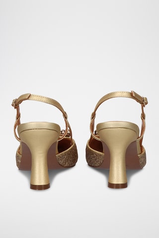 Sandales à talons en cuir - Marron