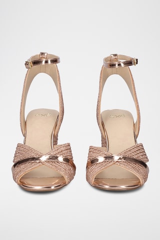 Sandales à talons - Doré et rose
