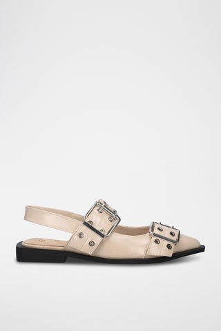 Ballerines vernies - Écru